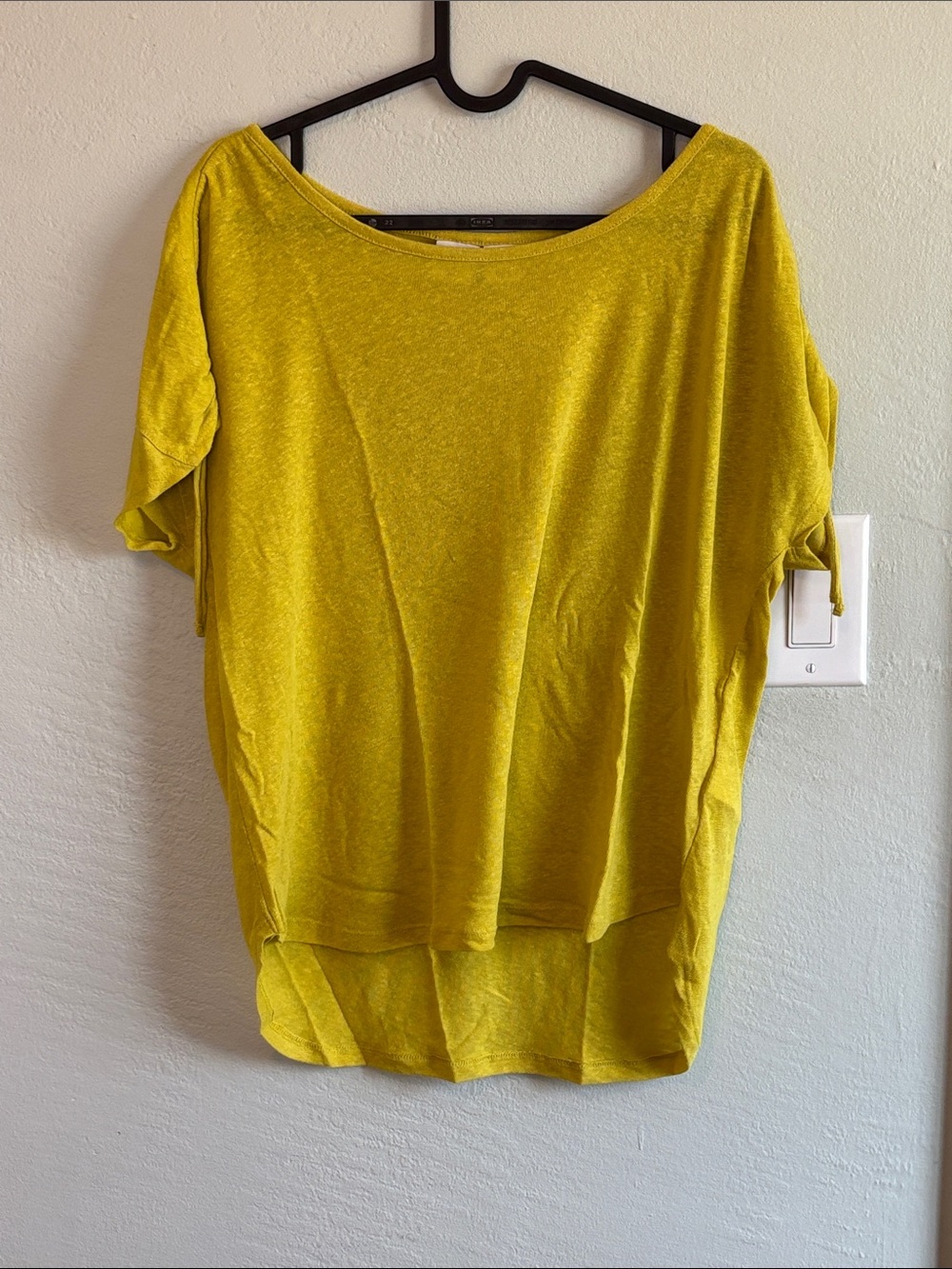 Bundle 2/$30! J Joie Linen Blend Women's Boatneck Tunic in Citrine Yellow L
